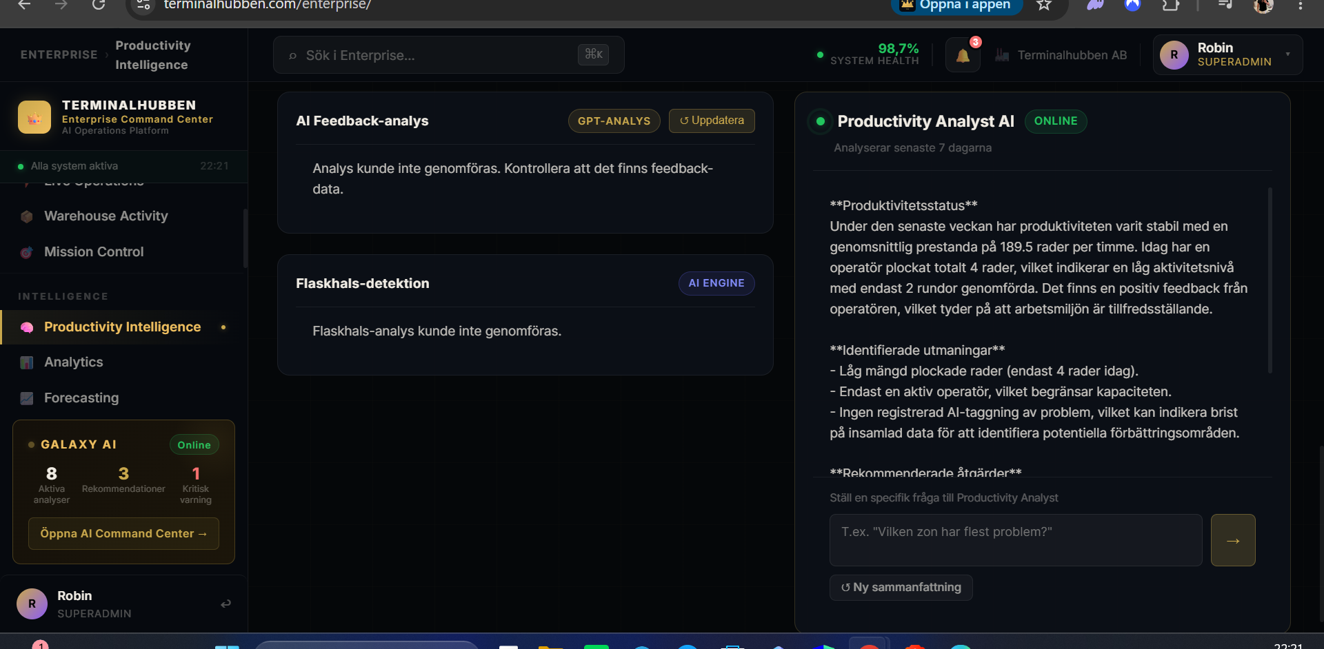 Galaxy Enterprise — Productivity Intelligence